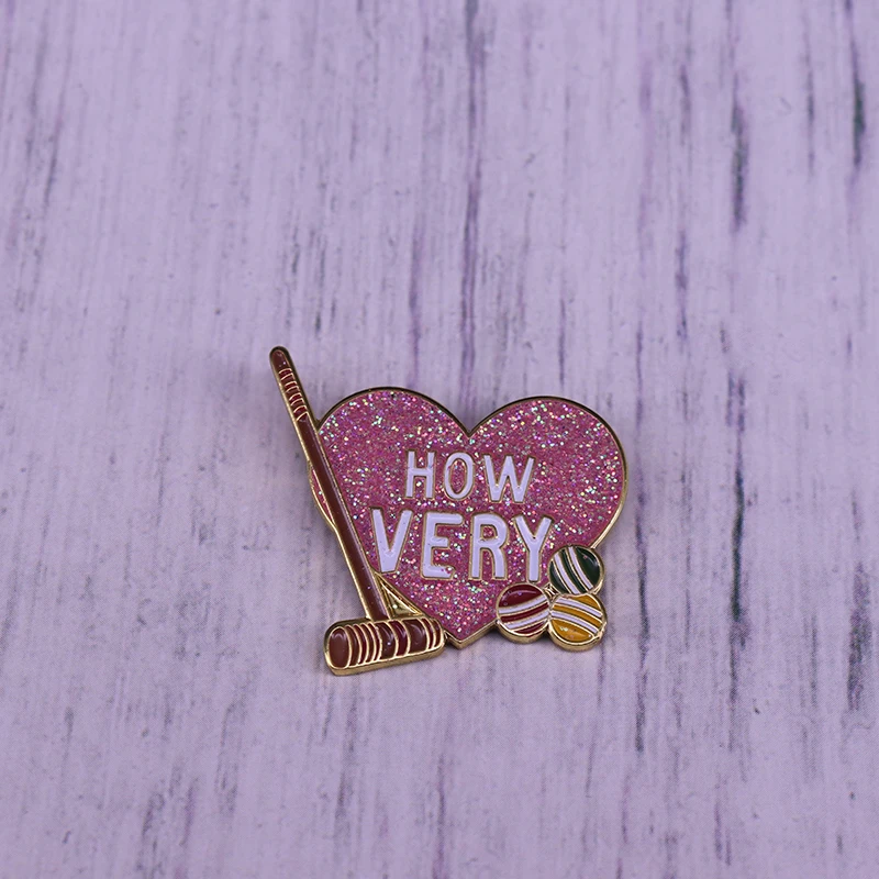 Как очень блеск в форме сердца отворот штифты Молот Marbles брошка мультфильм