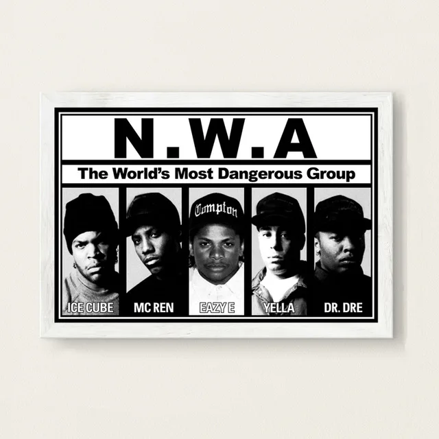 12 N. W. A хип-хоп для музыкальных выступлений, для чтения рэпа звезда ледяной куб Dr. Dre Eazy-E Старая школа искусства живопись Шелковый Холст плакат настенный домашний декор - Цвет: 12