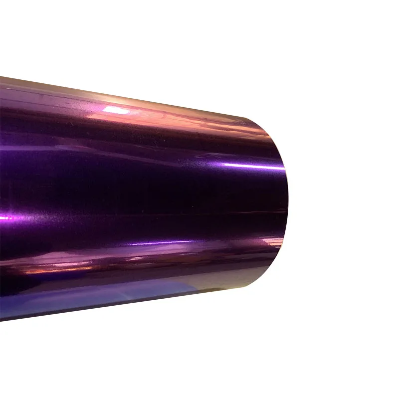 purpleA019 Насыщенный цвет 1 лист 25 см x 25 см металлик и лазерная теплопередача виниловая камуфляжная Радужная железная пленка HTV - Цвет: purpleA019