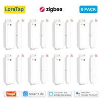 loratap zigbee 3 0 door and window sensor tuya smart life app open close detectors voice control via alexa google home