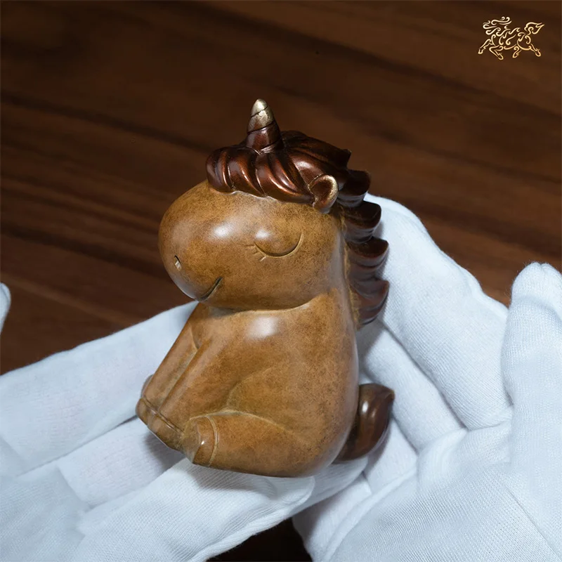 

Copper Ornament "cute Unicorn" Copper Handicraft Home Decoration