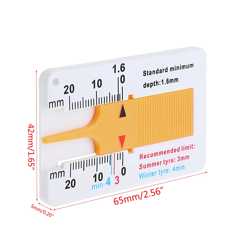 

2020 New 1Pc New Tyre Tread Depth Gauge Car Motorcycle Trailer Wheel Measure Tool