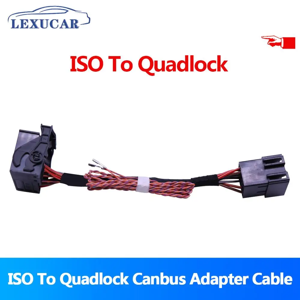 

Lexucar ISO To Quadlock Canbus Adapter RCD330 Plus RCD510 Conversion Cable for VW Golf Jetta Polo Tiguan Passat CC Upgrade Radio