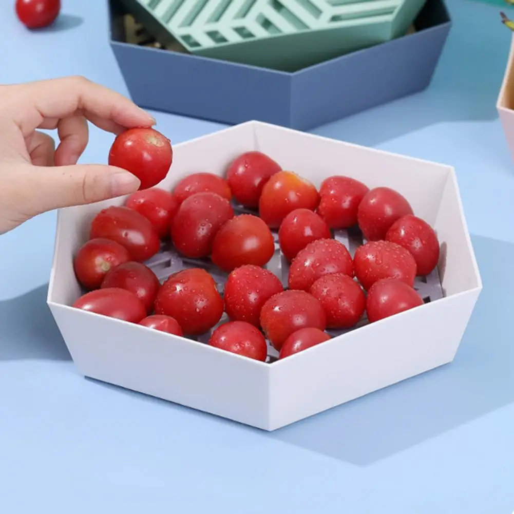 

Удобная Новинка, большая емкость, корзина для фруктов, многоугольная форма, тарелка для фруктов, экономия места для рабочего стола