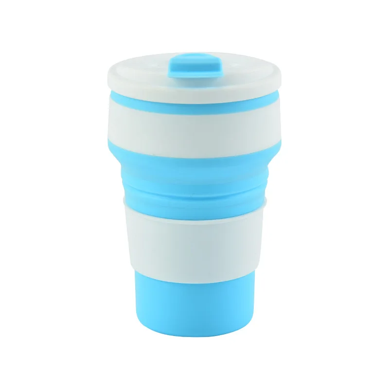 350ML Silicone PP Folding Cup Collapsible Mug With Cover Coffee Travel Outdoors Portable Water Drinking Tea Cups Multi-function | Дом и сад