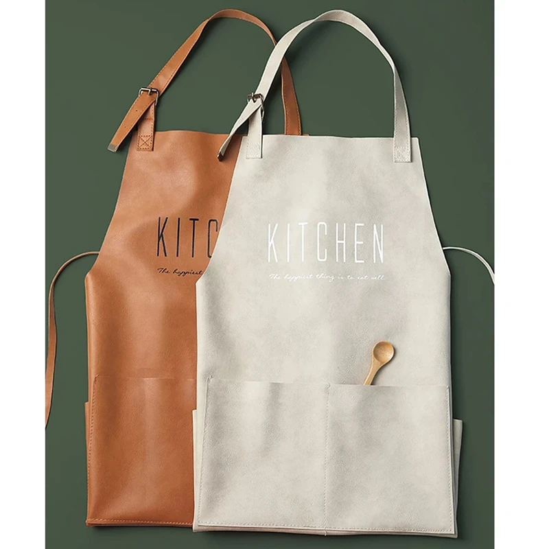 

Household Kitchen Cooking Waterproof Oilproof Apron Kitchen Restaurant Cooking Bib Aprons Home Accessories