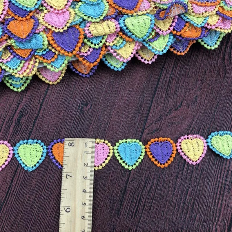 15 ярдов кружевные планки лента для рукоделия в форме сердца кружевная шитье