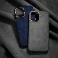 luxury flannel leather phone case for iphone 11 12 13 pro max mini sports car interior camera protection hard pc back cover