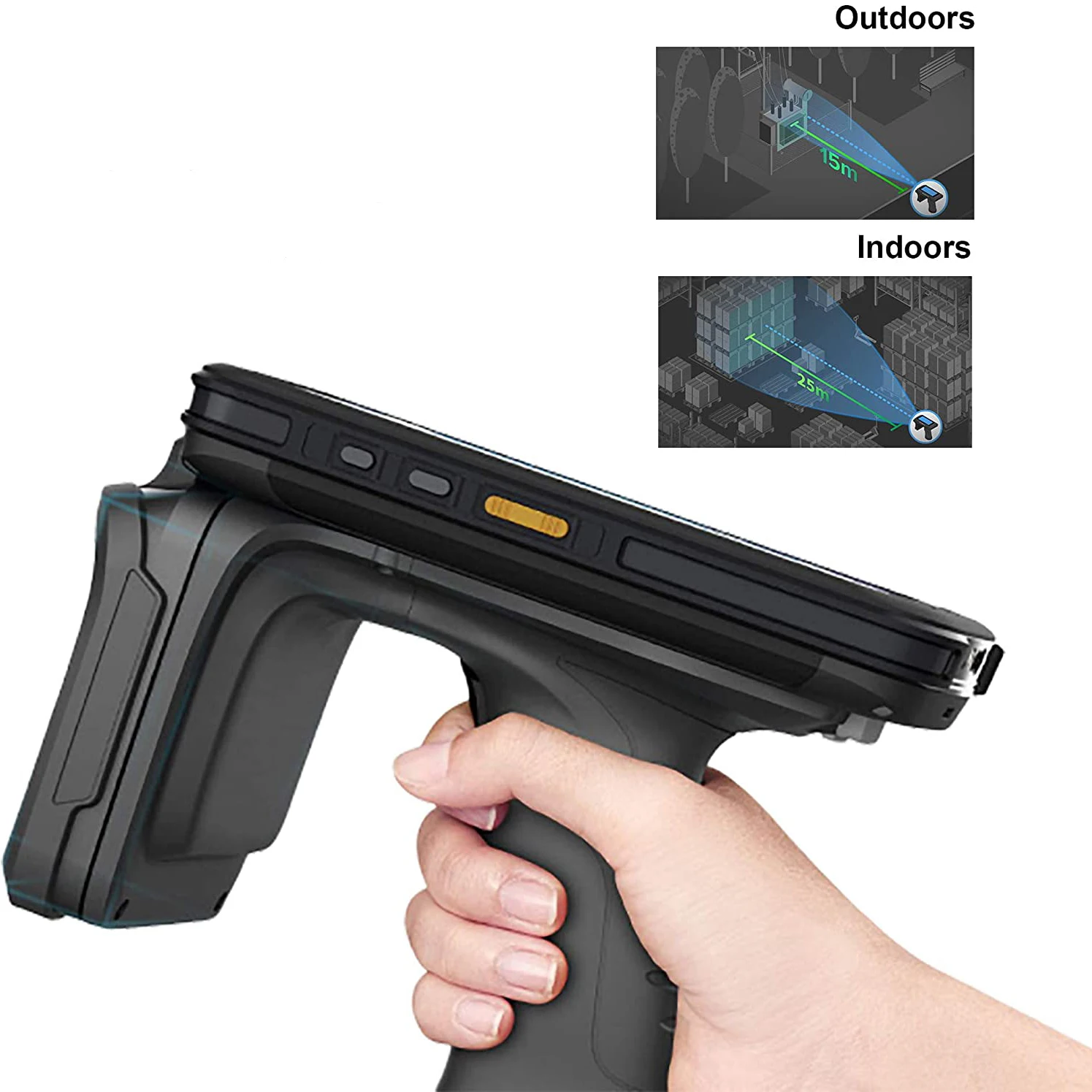 LJYZN 0-15Meter Long Range Android RFID UHF Handheld Reader |