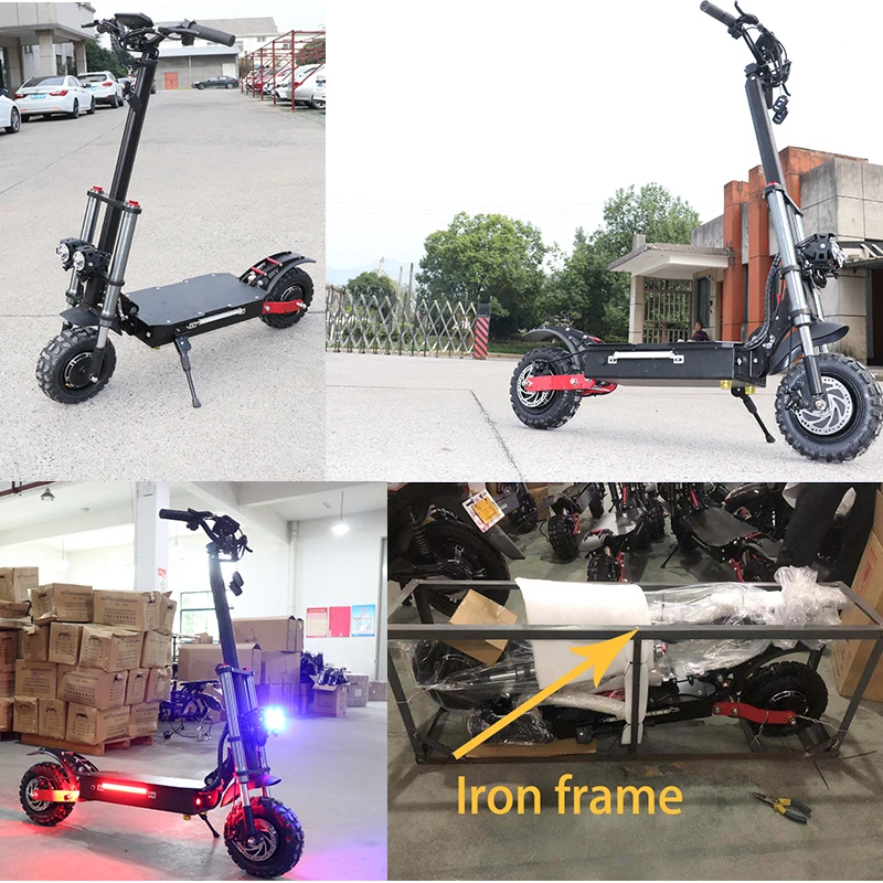 

No Tax 3200W 60V Electric Scooter Dual Motor Wheel Adult Hoverboard 11inch Foldable 80km/h Max Electric kick scooter e scooter