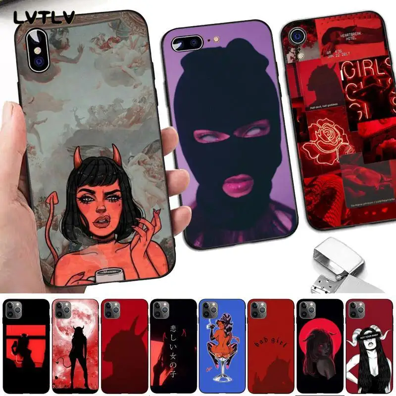 Sexy Devil Woman Phone Case for iPhone 13 8 7 6 6S Plus X 5S SE 2020 XR 11 12 pro XS MAX | Мобильные телефоны и