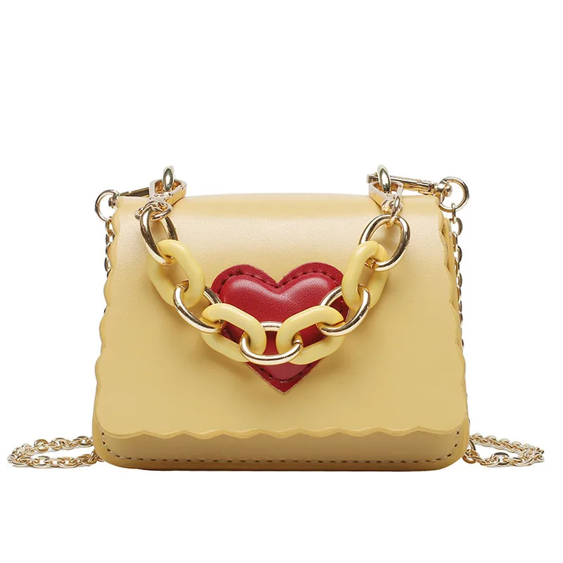 

Love Chain Mini Design Women Bags PU Leather Small Crossbody Bags For Women 2021 Female Fashion Wild Travel Shoulder Handbags