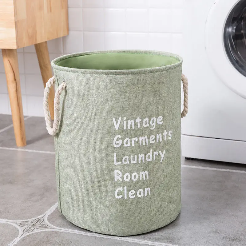 

Round With Handles Storage Bag Foldable Laundry Basket Large Capacity Clothes Kid Toy Sundries Hamper