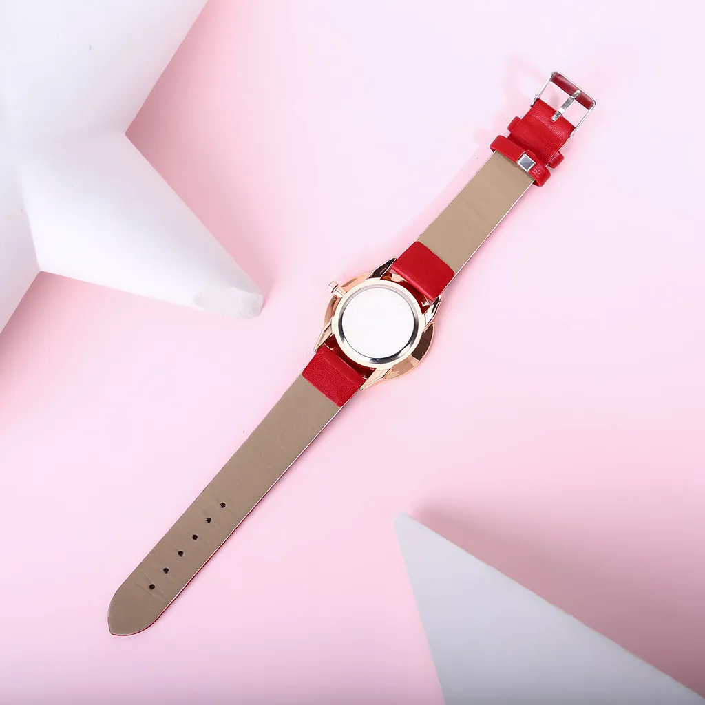 

Luxury Fashion Casual Women Leather Watches Women's Simple Geneva Casual Roman Numerals Faux Leather Analog Quartz Watch