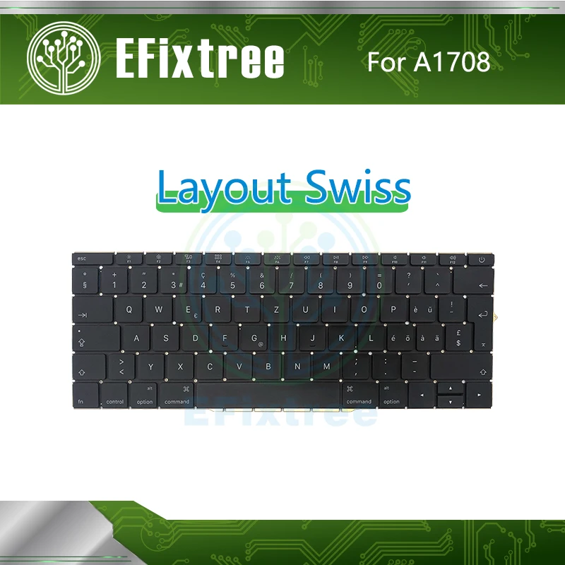 

Original New A1708 Keyboard Swiss With Backlight For Macbook Pro Retina 13" A1708 Layout FR 2016 2017 EMC 3164 2974