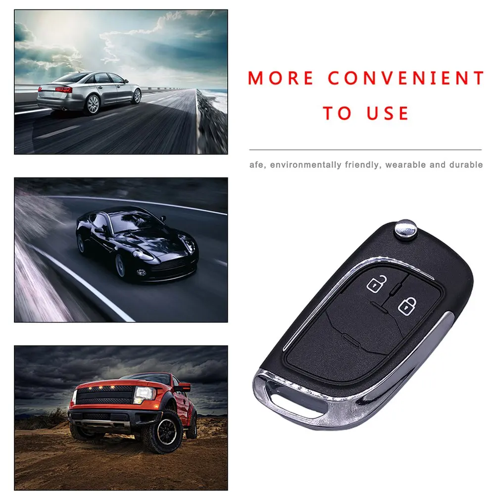 

Car Entry Remote Control Key Fit for Folding Hot Car Remote Key Shell Case 2 Buttons Car Key Shell