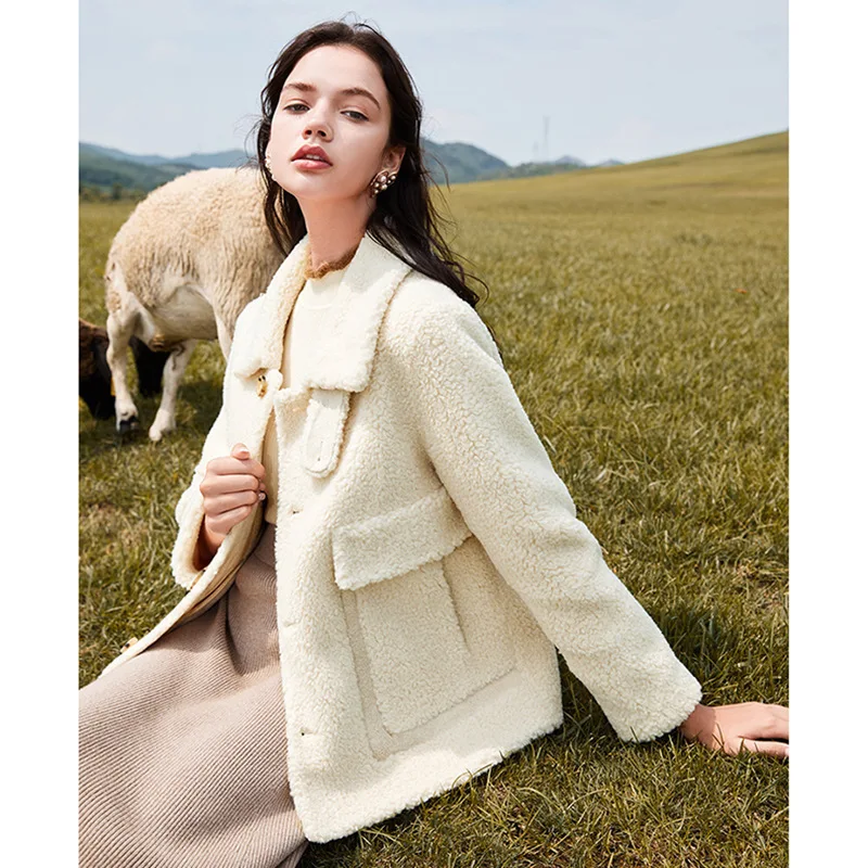 Женское пальто с натуральным мехом куртка из 100% шерсти женская одежда 2020 осенне