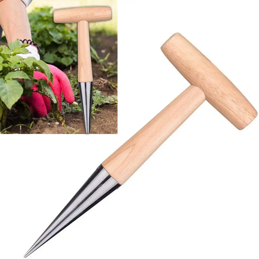 

New Stainless Steel Hole Punch Adjustable Machine Seedling Transplanter Perforator Seeder Fleshy Plants Cutter Garden Supplies