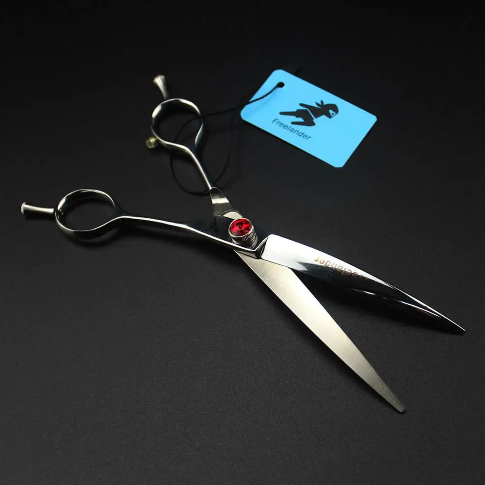 7 &quot440C изогнутые ножницы для домашних животных с двойным хвостом лезвия собак