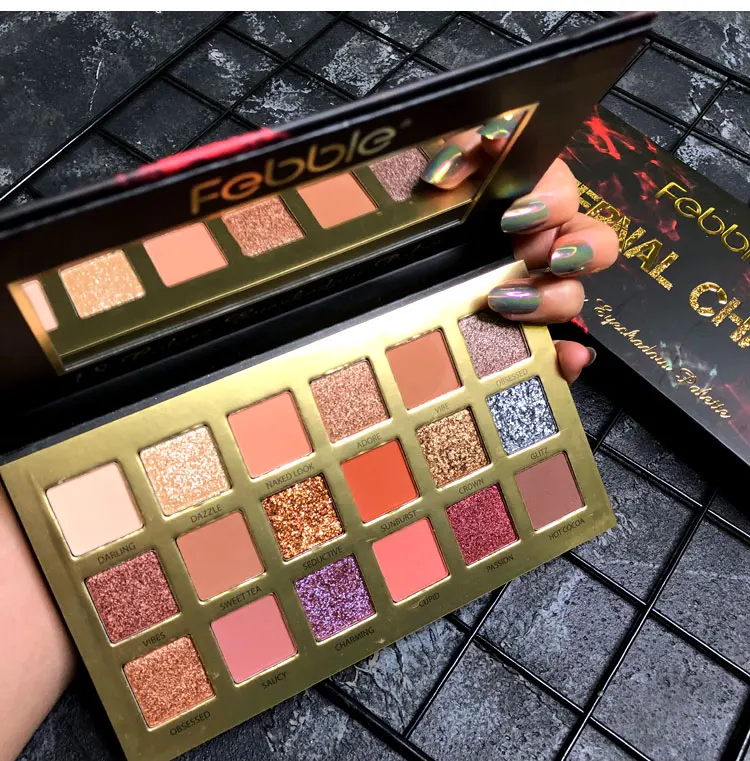 Палитра теней для век с металлическим блеском 18 цветов |