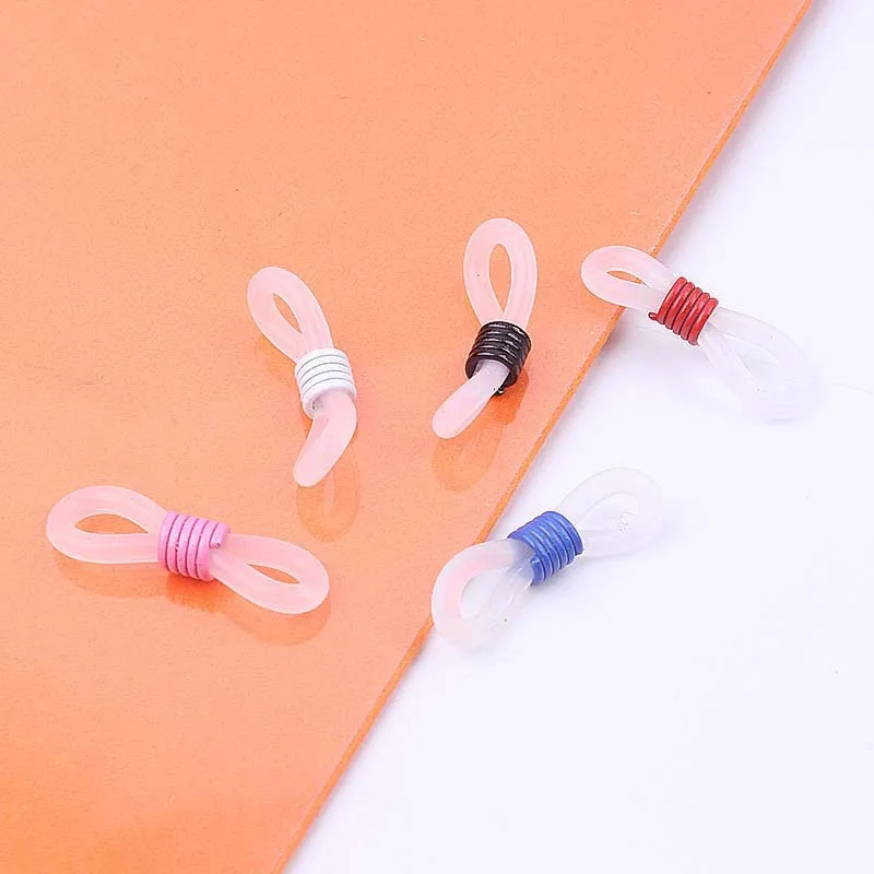 

Pop DIY Mask Chain Glasses Anti-loss 8 Buckle Link Ring Candy Color Rubber Connect Button For Women Girl Men Jewelry 100pc/lot