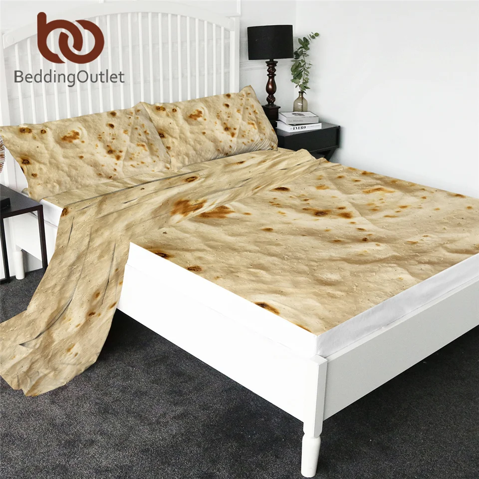 Постельные принадлежности Outlet мексиканский буррито простыня 3D кукурузная