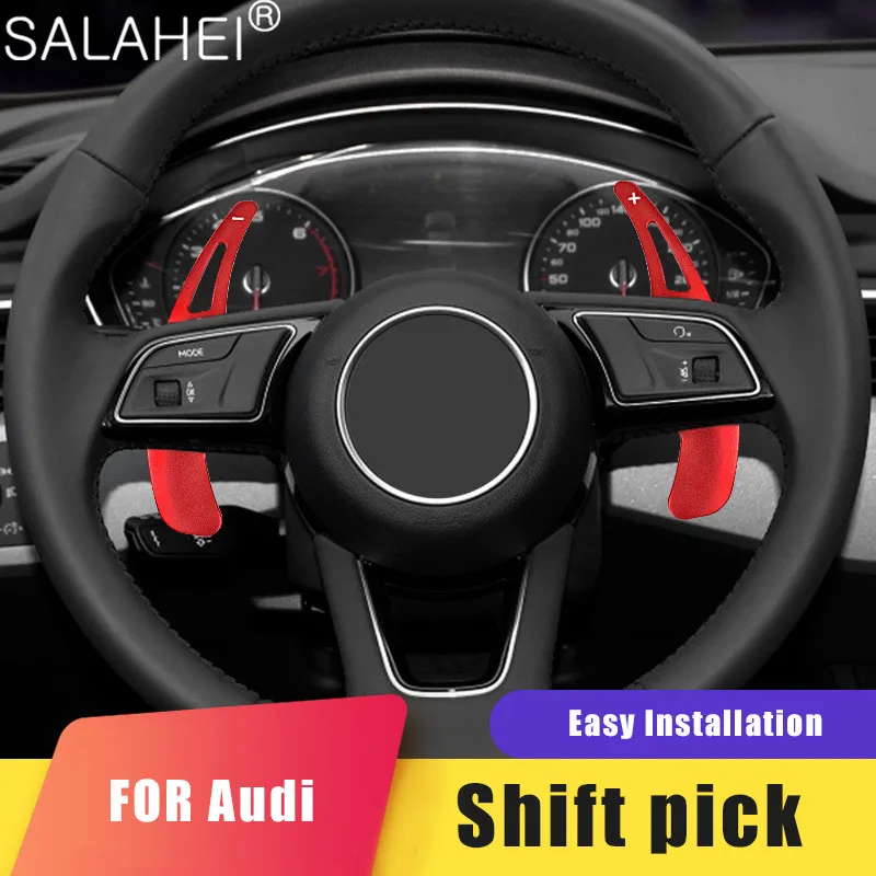 

Car Aluminum Steering Wheel Shift Paddle For New Audi A4L B9 A5 Q2 Q5 Q7 S3 S4 TT TTS 2016 2017 Steering Wheel Shifter Extension