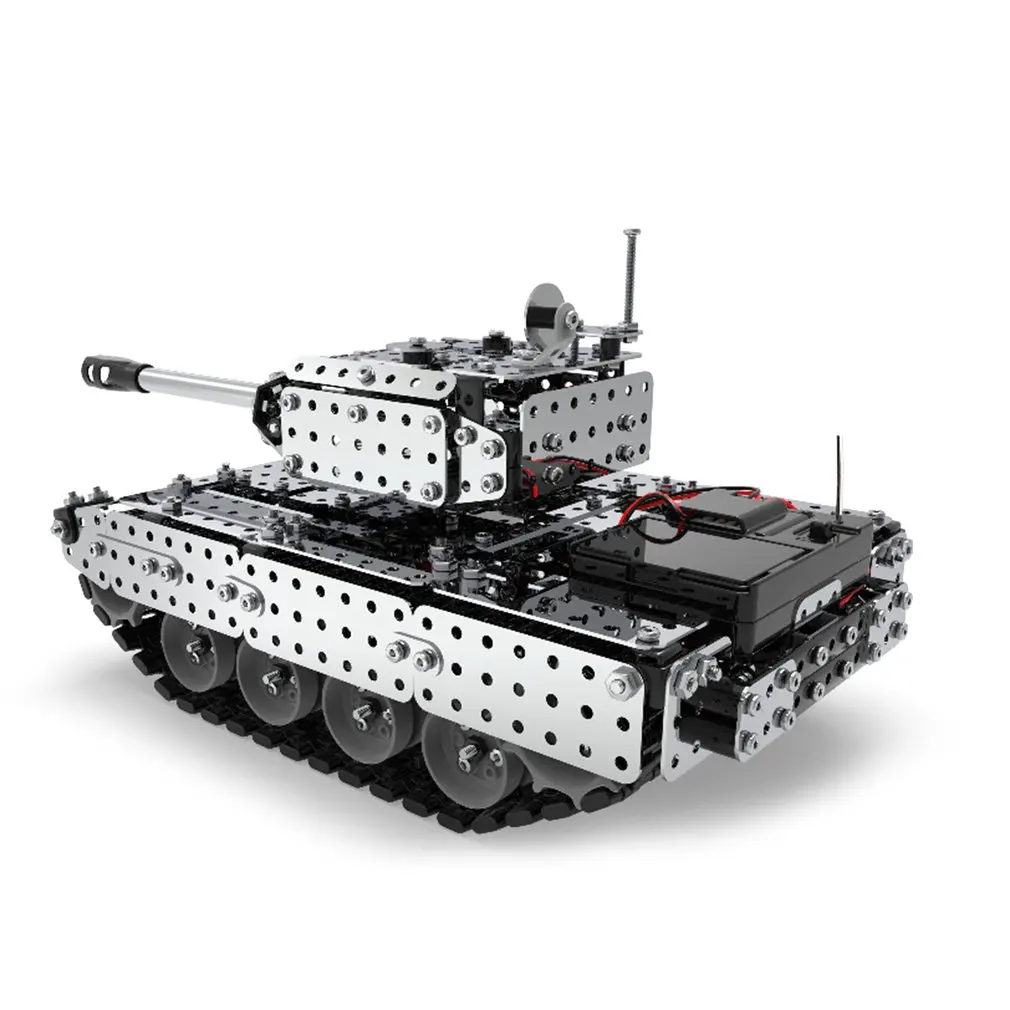 952 шт. 2 4G RC Военный танк набор для сборки Игрушечная модель из нержавеющей стали с