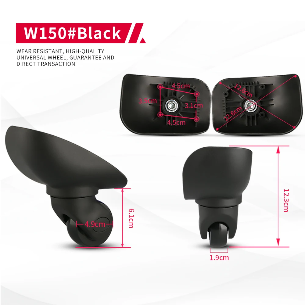 DILONG W150 Luggage accessories universal wheels password trolley suitcase sliding roller replacement detachable wheel