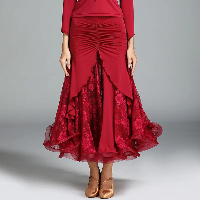 Юбка для латинских танцев Румба ча бальный костюм женщин леди взрослых