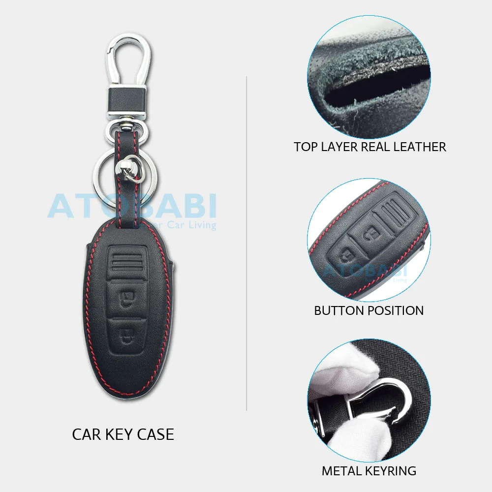 Кожаный чехол для автомобильного ключа Nissan 350Z Almera Altima Armada Qashqai Cefiro Cube Juke Livina