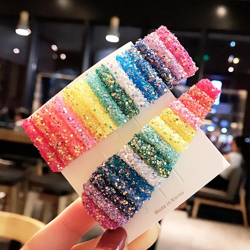 Корейская мода Радужные Блестки для волос заколка аксессуары Головные уборы