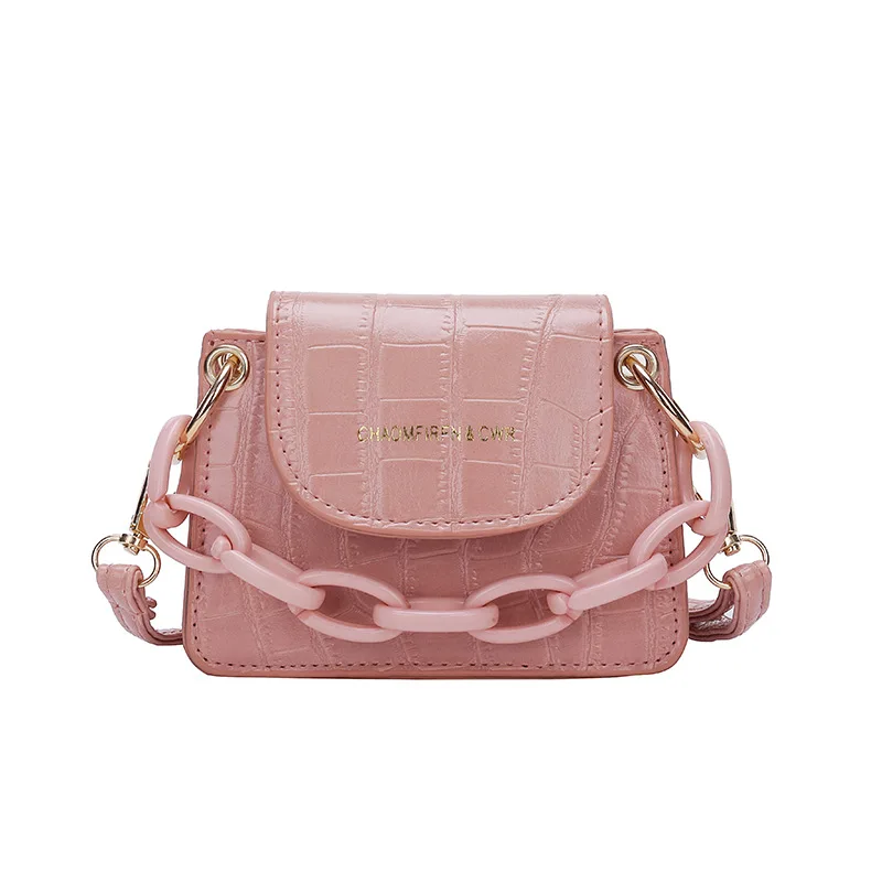 

2020 new crocodile pattern fashion chain small square bag shoulder small satchel lipstick bag luxury handbags women bags