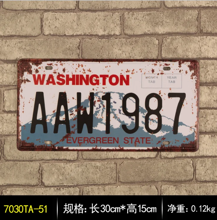 

Retro and Nostalgic Tin painting license plate bar coffee shop wall decoration personality shop decoration