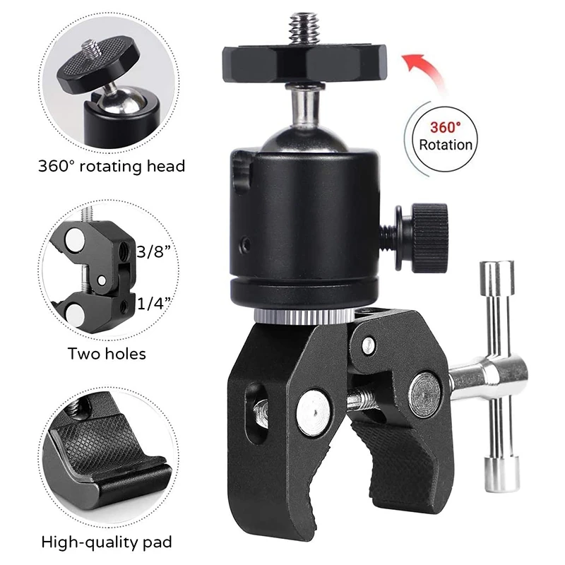 Штатив с зажимом штатив отличным для камеры шарнирный шаровой головкой
