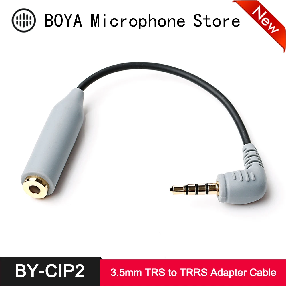 BOYA BY CIP2 микрофон TRS до TRRS Кабель адаптер для iPhone Android 3 5 мм RODE Videomic Go WM8 Pro K2 камера