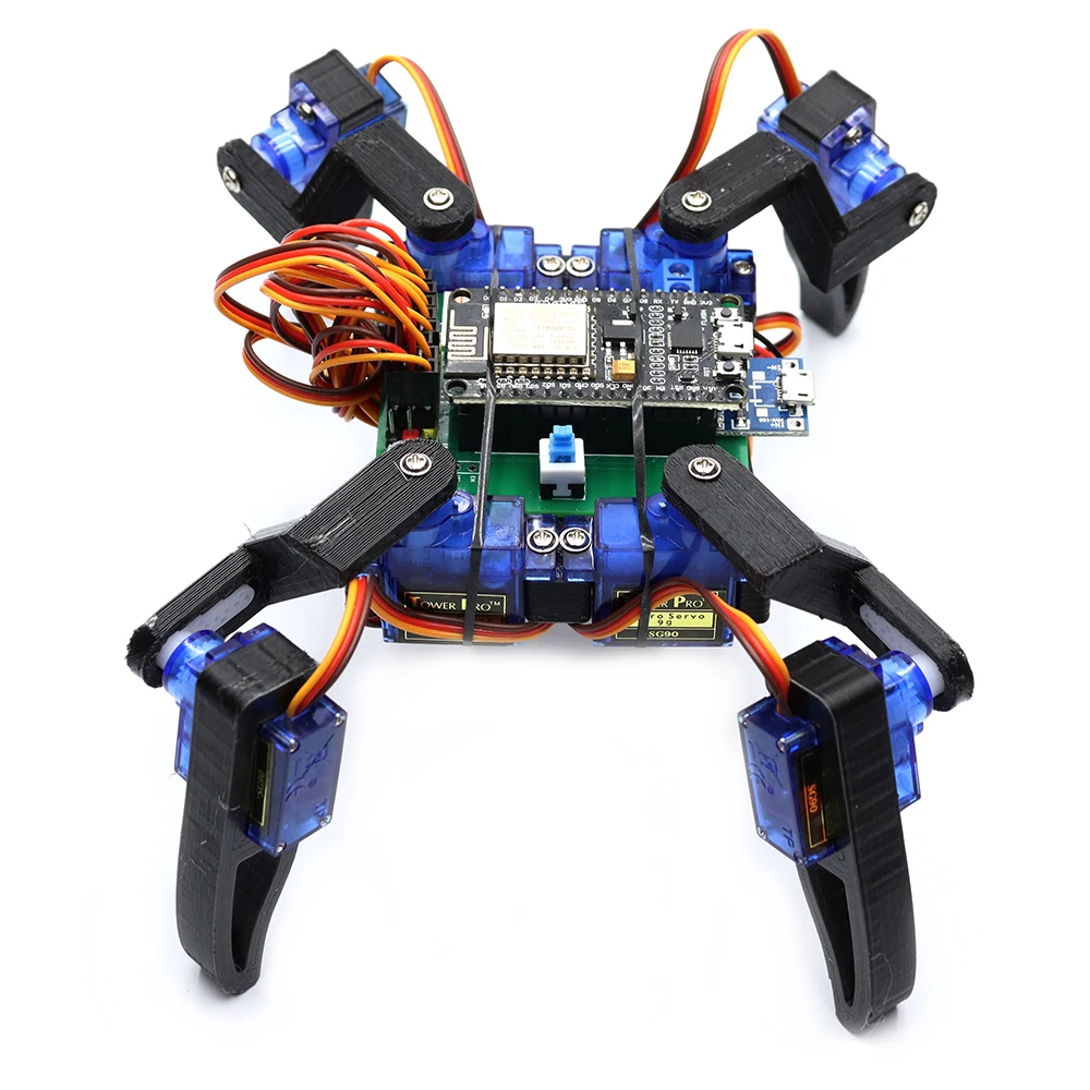8-DOF Spider Robot Arduino DIY Kit Bionic Quadruped Edu-Robot Maker Open source project WIFI wireless control STEM Program toys |