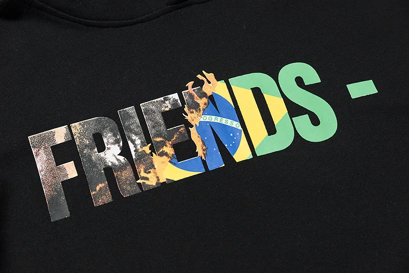 

VLONE Brazil Man Hoodies Cotton Sweatshirts Men Clothing Sweatshirt Woman Women's USA Brand Harajuku Hip Hop Friends Streetwear