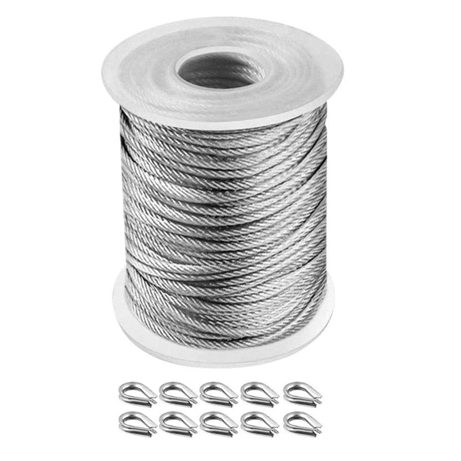 

Steel PVC Coated Soft Cable Flexible Wire Rope Woodworking Milling Cutter 57PCS Stainless Steel Stainless Steel Clothesline