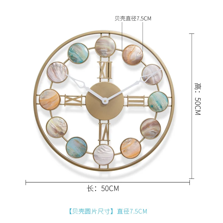 

Modern Design Living Room Wall Clock Quarz Art Creative Large Wall Clock 3d Silent Klokken Wandklokken Home Decoration 50WC