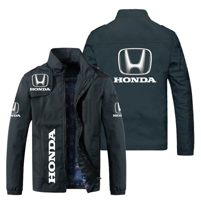 

Honda Jacket Coats 2021 Autumn Winter new Mens Honda Car Logo Jacket Windbreaker Punk Motorcycle Jacket Bike Jacket Men Clothing