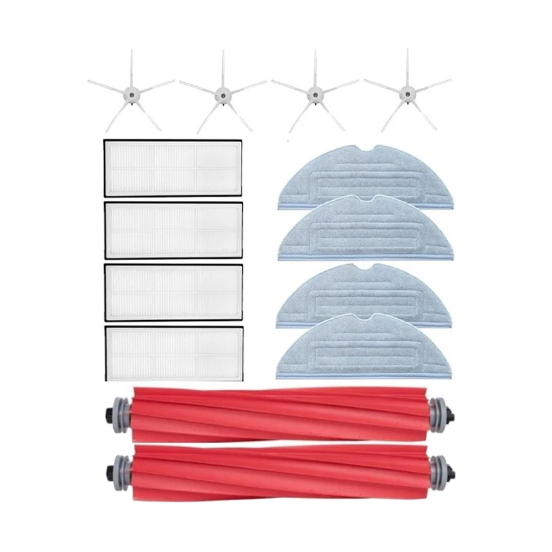 

14Pcs Main Brush Hepa Filter Mop Cloth Side Brush For Xiaomi Roborock T7S T7plus T7splus S7 Vacuum Cleaner Spare Parts