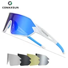 COMAXSUN поляризационные женские солнцезащитные очки для велоспорта, зеркальные очки, велосипедные очки для спорта на открытом воздухе Anti-UV400 для езды на велосипеде, солнцезащитные очки УФ 400 с 5 объектив TR90 828