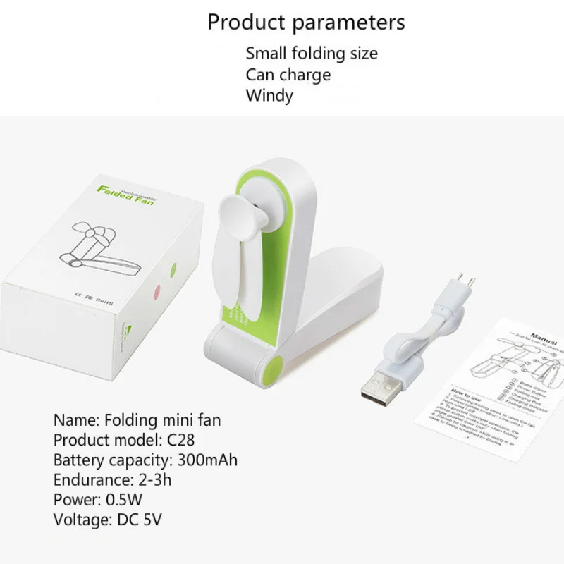 

Usb Mini Fold Fan Electric Portable Hold Small Air Cooler Originality Charging Household Electrical Appliances Desktop Ventilado