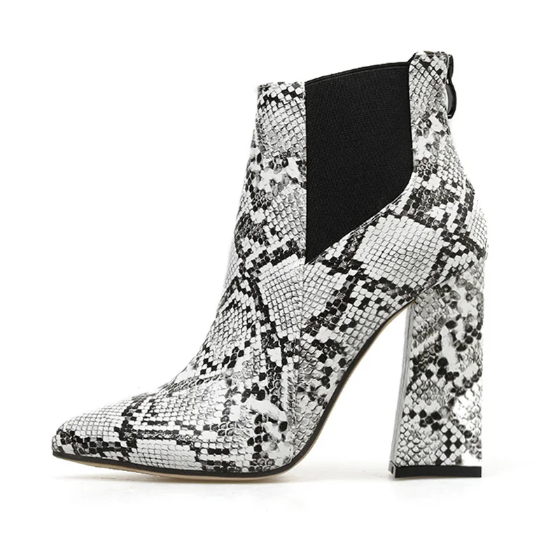 Женские ботильоны 2020 см Кожаные эластичные ботинки на высоком каблуке 11 5 осенние