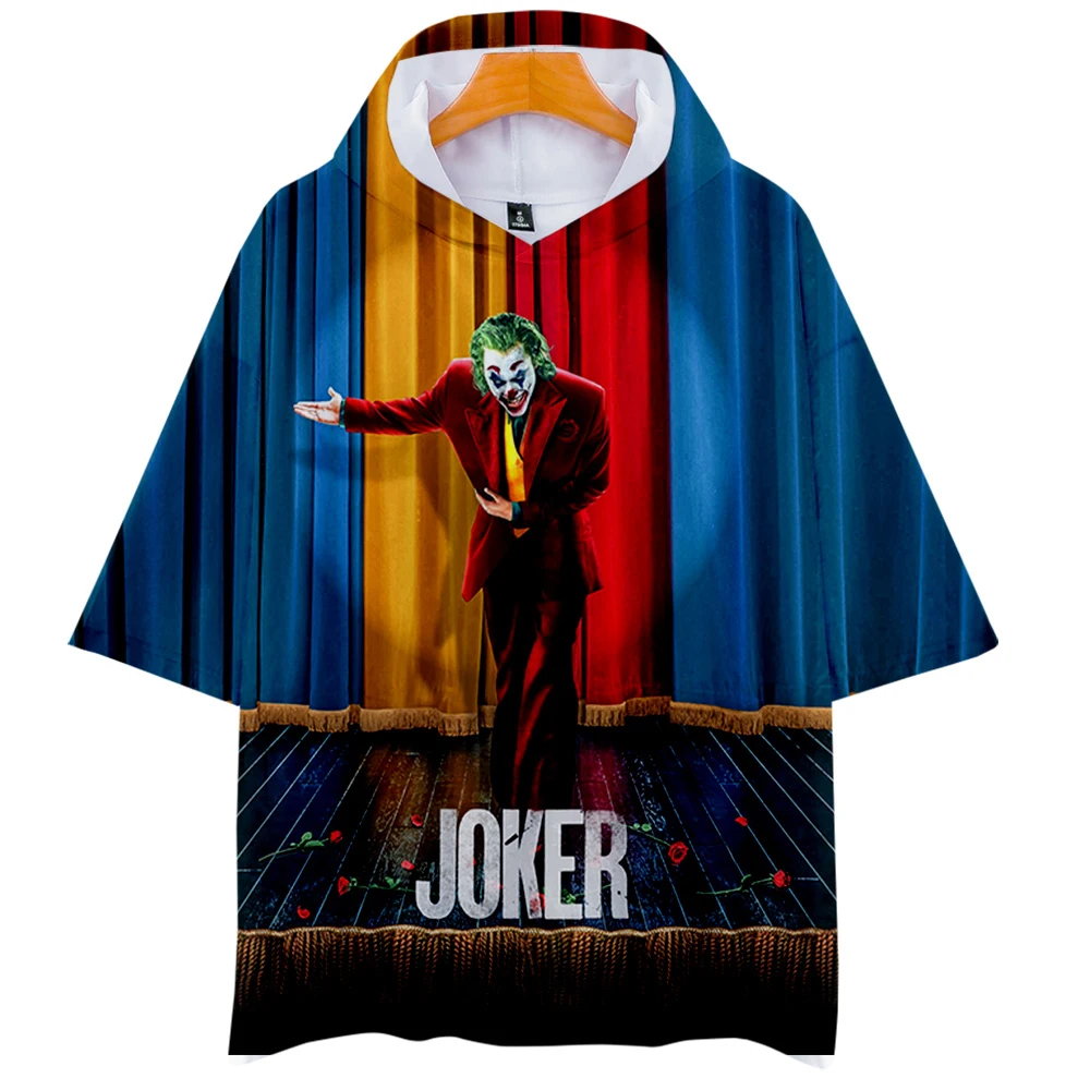 Футболка с капюшоном joker 2019 цифровым 3D-принтом в стиле Харадзюку | Мужская одежда