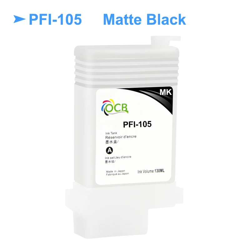 

PFI-105 PFI105 PFI 105 Refillable Ink Cartridge Without Chips For Canon iPF6300 iPF6300S iPF6350 iPF6350S Printer 130ML/PC