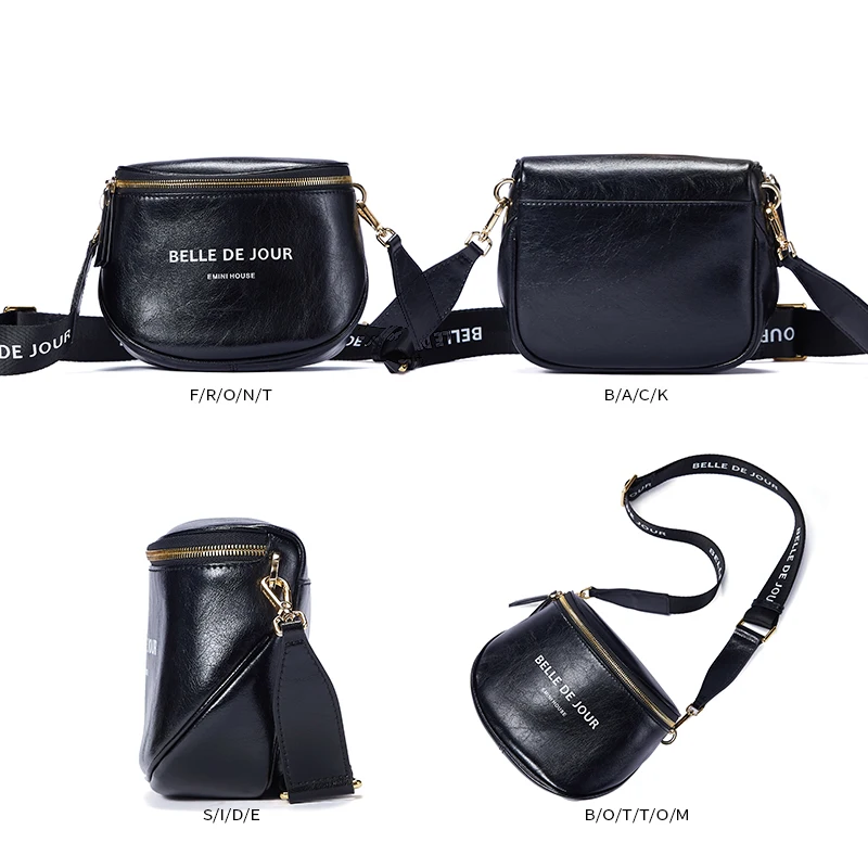 EMINI HOUSE широкий ремень седельная сумка масло воск кожа роскошные сумки женские