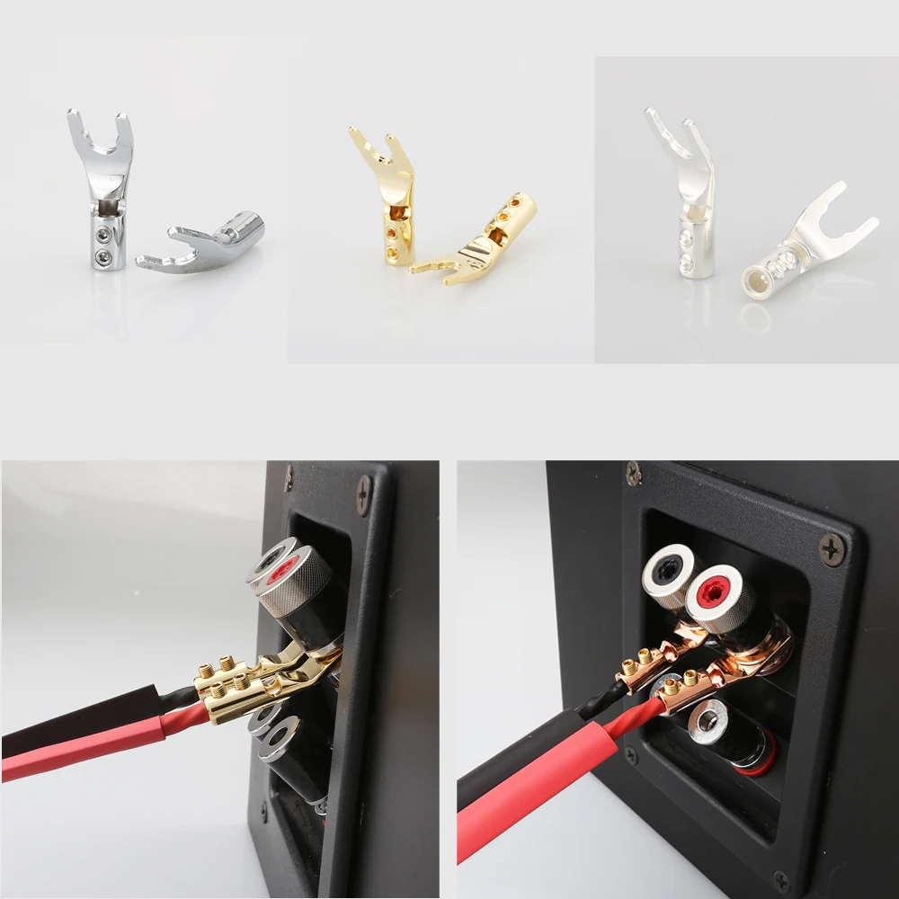 Audiocrast VSY00G/S/R/CU 24K золотистый/серебристый/родиевый/медный прочный медный штекер