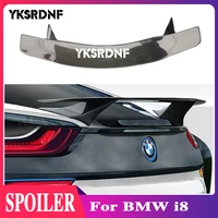 yksrdnf carbon fiber spoiler trunk lip boot wing decoration for bmw i8 rear luggage compartment spoiler car wing 2014 2019